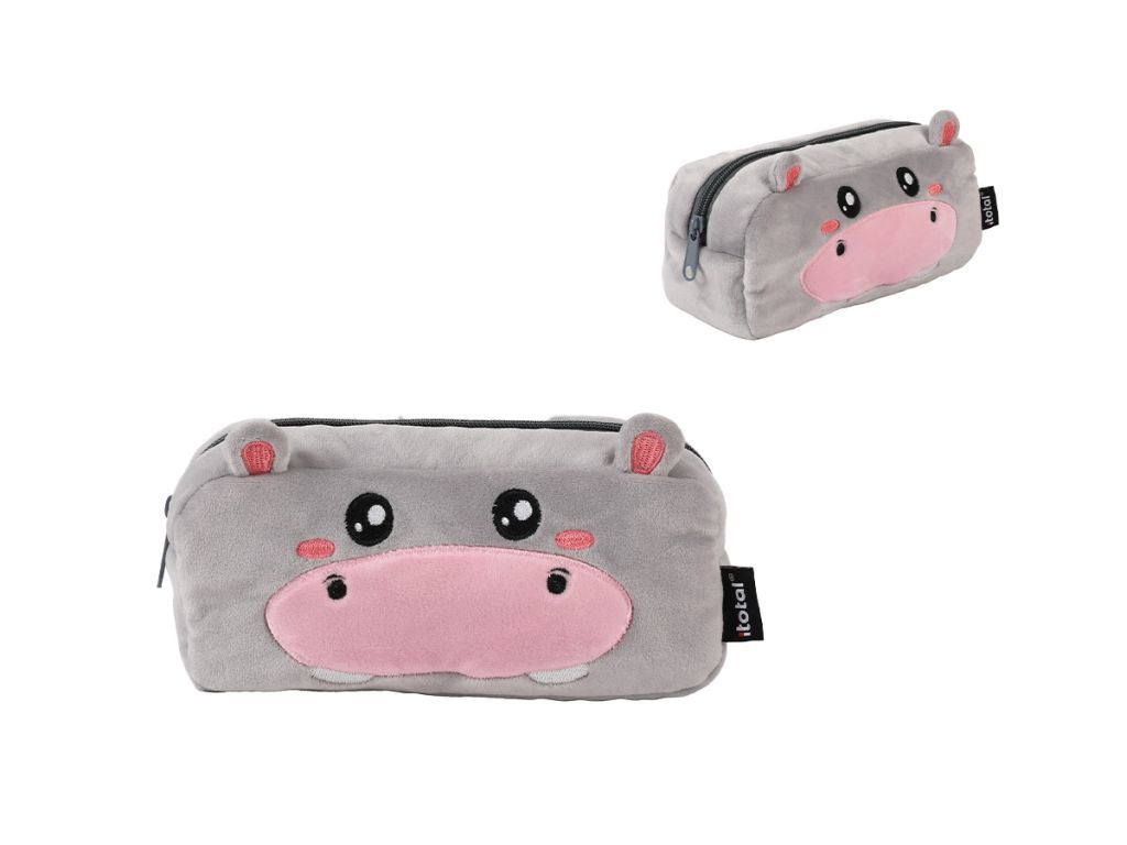 Pernica iTotal plišana Hippo siva XL2864