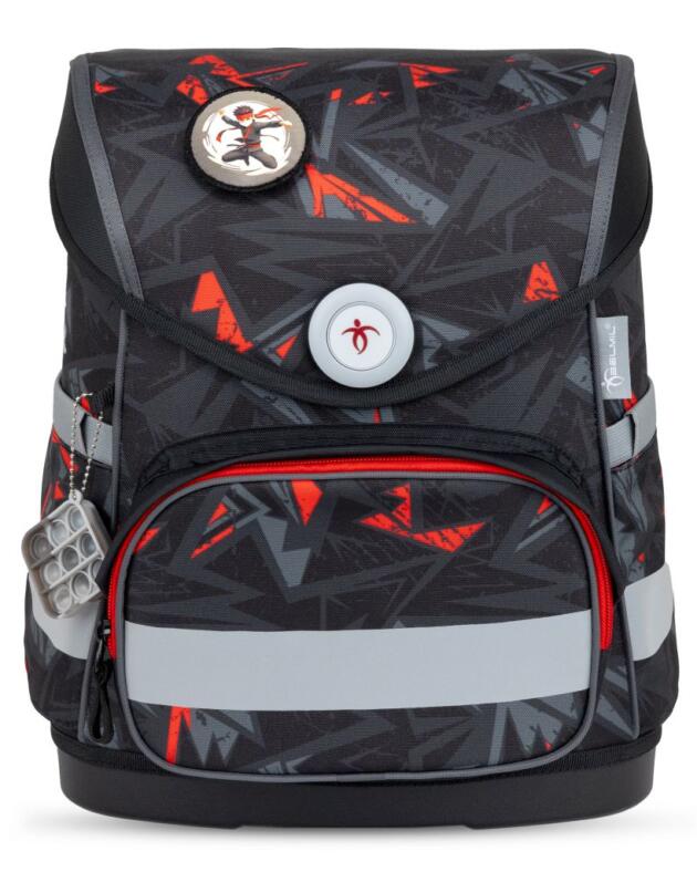 Torba školska Belmil compact with patches ninja 405-41/AG/B/4