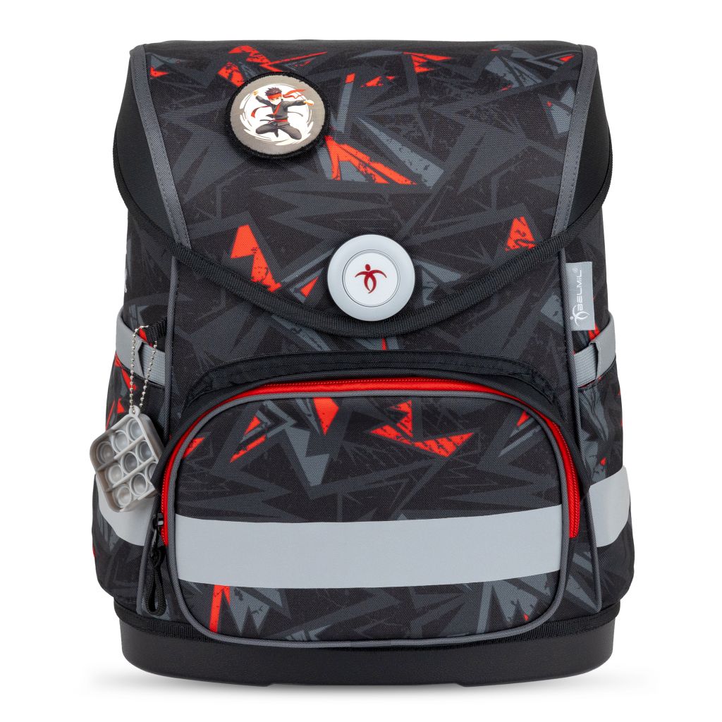 Torba školska Belmil compact with patches ninja 405-41/AG/B/4