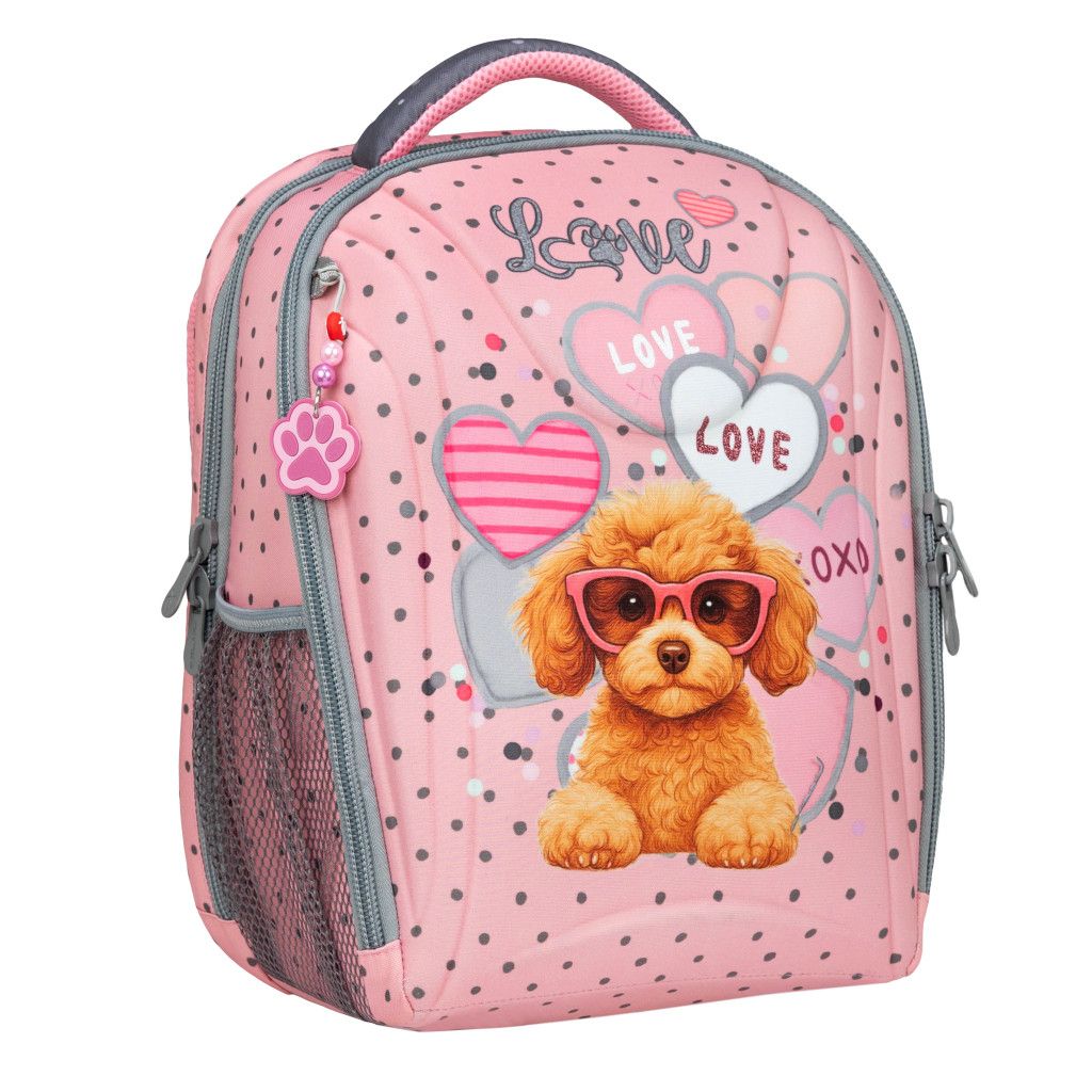 Torba školska Belmil sturdy pink heart puppy 338-82/71