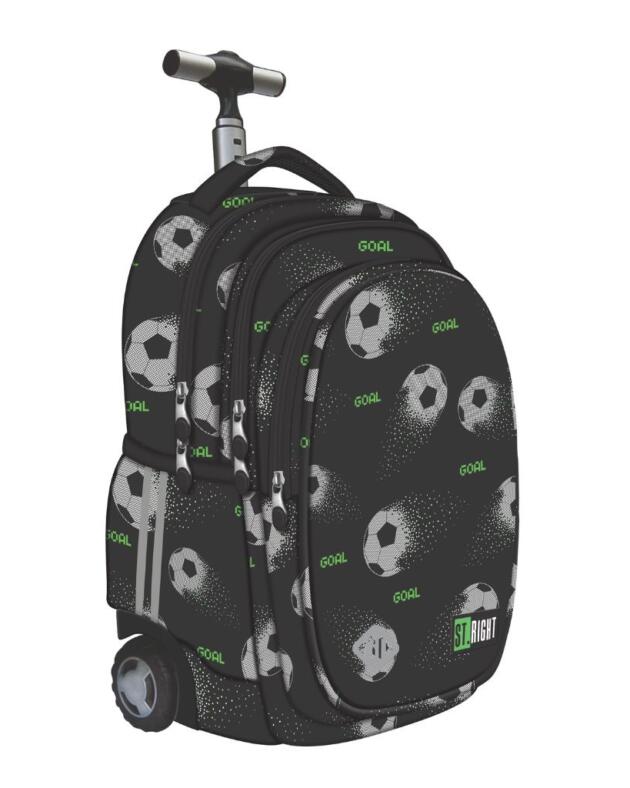 Ruksak školski St.Right na kotačiće Pixel Balls s pretincem za prijenosno računalo 17" 