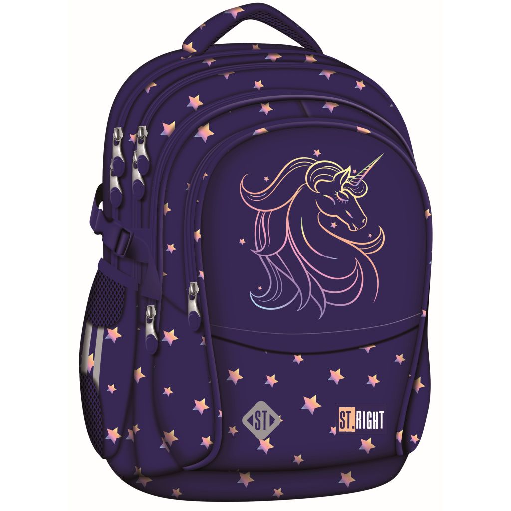 Ruksak školski St.Right Unicorn Glow 17"