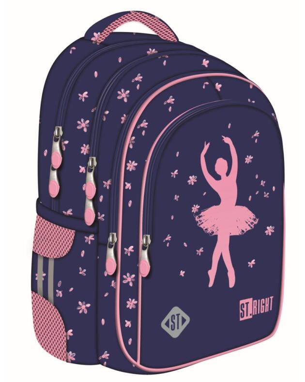 Ruksak školski St.Right Pink Ballerina 17" 