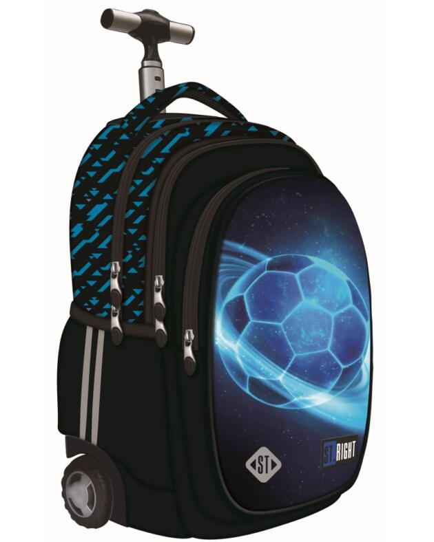 Ruksak školski St.Right Cosmic Soccer na kotačima 17" 